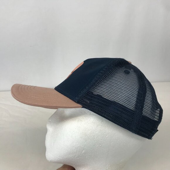 PRANA ~ WOMENS ONE SIZE ADJUSTABLE NAVY BLUE PEACH MESH HAT CAP - Picture 3 of 6